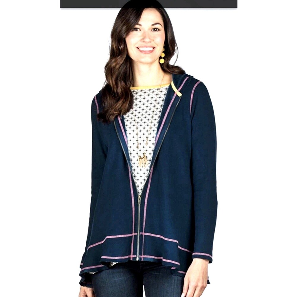 Matilda Jane Be Present Hoodie Womens XXL Fleece Lined Full Zip Jacket